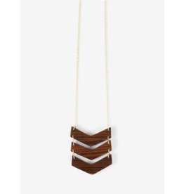 India CLEARANCE Chevron Necklace, Wood. India