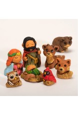 Peru Woodsy Ceramic Nativity,  Peru