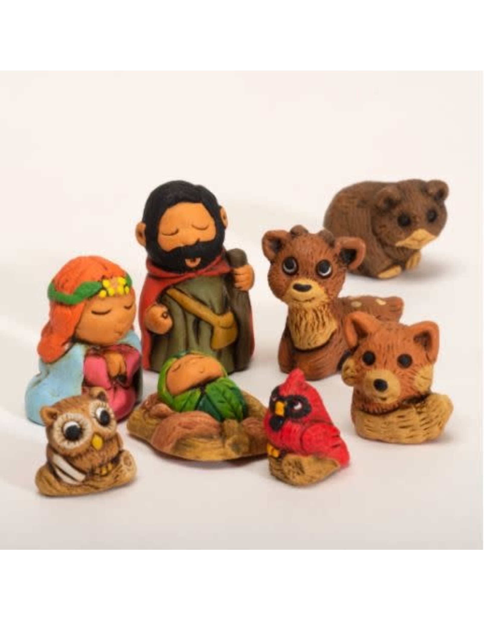 Peru Woodsy Ceramic Nativity,  Peru
