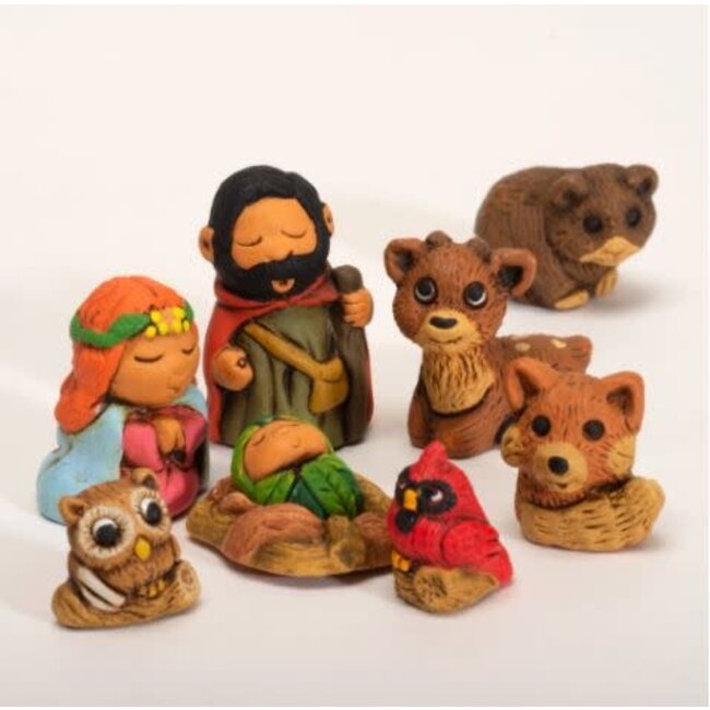Woodsy Ceramic Nativity