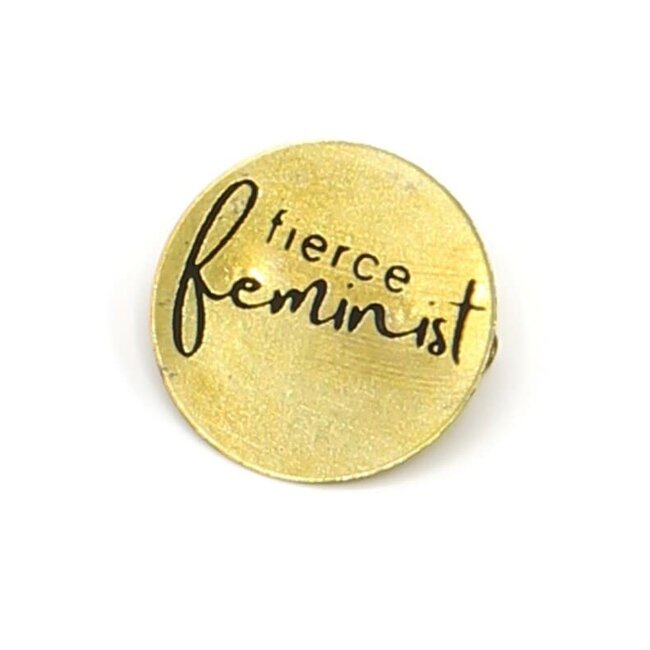 Fierce Feminist Brass Pin