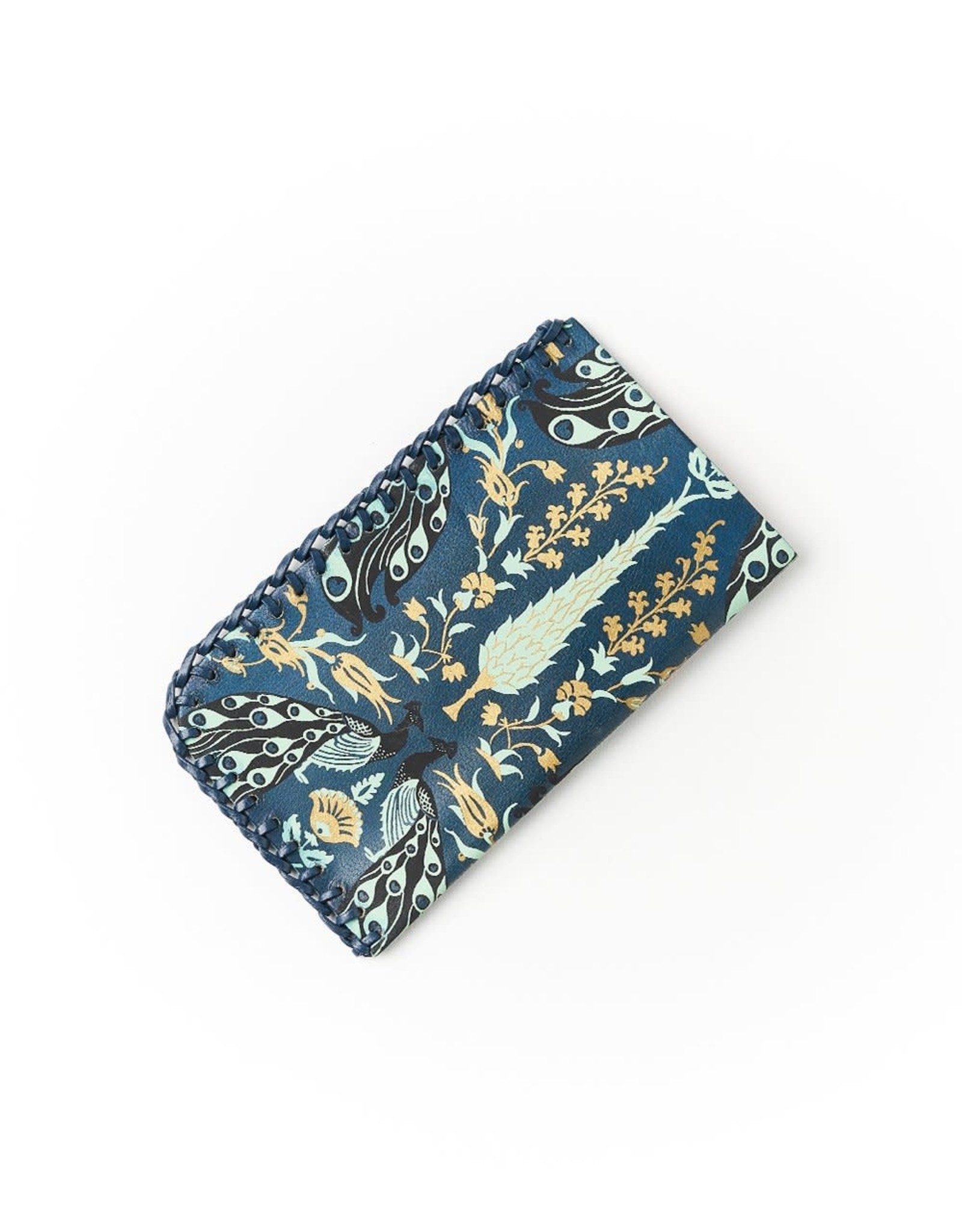 India Blue Peacock Leather Glasses Case, India