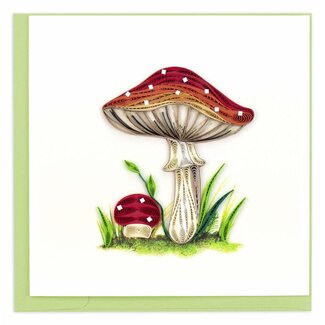 Vietnam Quilled Card - Wild Mushroom
