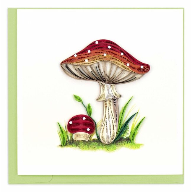 Quilled Card - Wild Mushroom