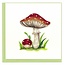 Vietnam Quilled Card - Wild Mushroom