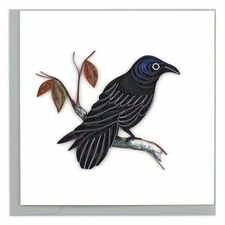 Vietnam Quilling Card - Raven