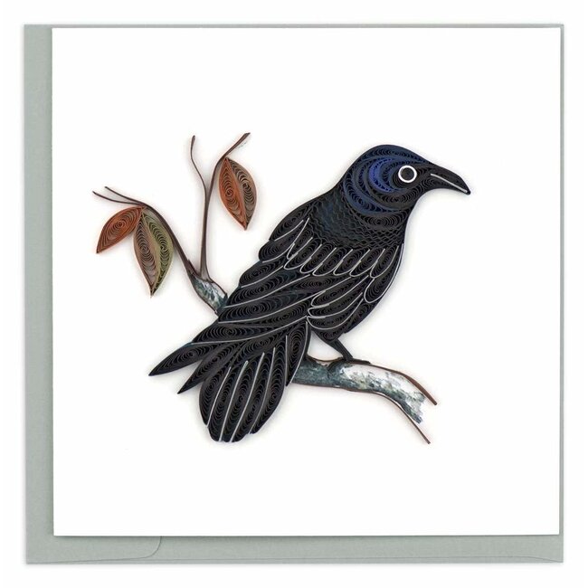 Quilled Card - Raven