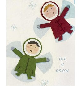 Philippines Snow Angels Greeting Card, Philippines