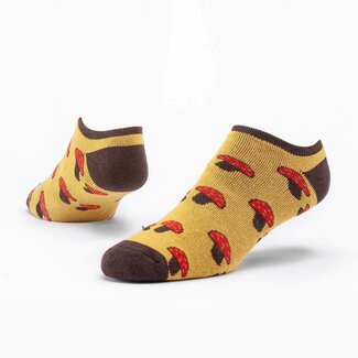 Tanzania CLEARANCE Cotton Footie Socks - Yellow Mushroom