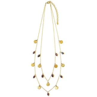 India Sprinkled Garnet Necklace