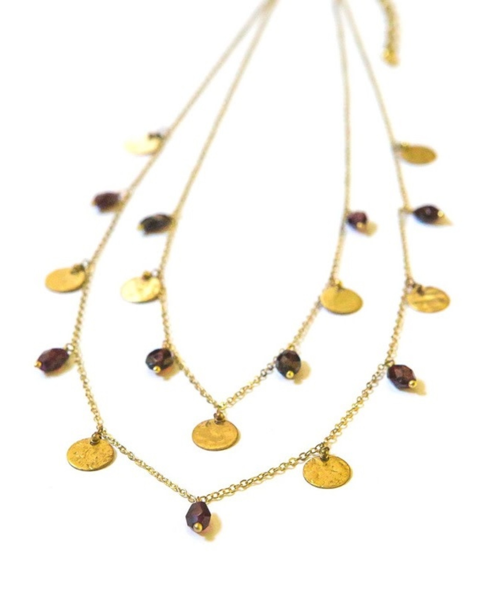 India Sprinkled Garnet Necklace, India