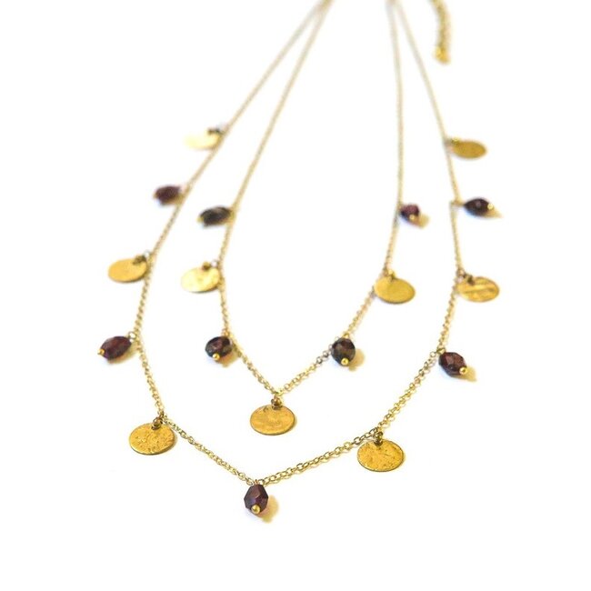 Sprinkled Garnet Necklace