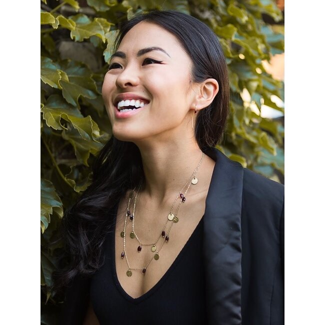 Sprinkled Garnet Necklace