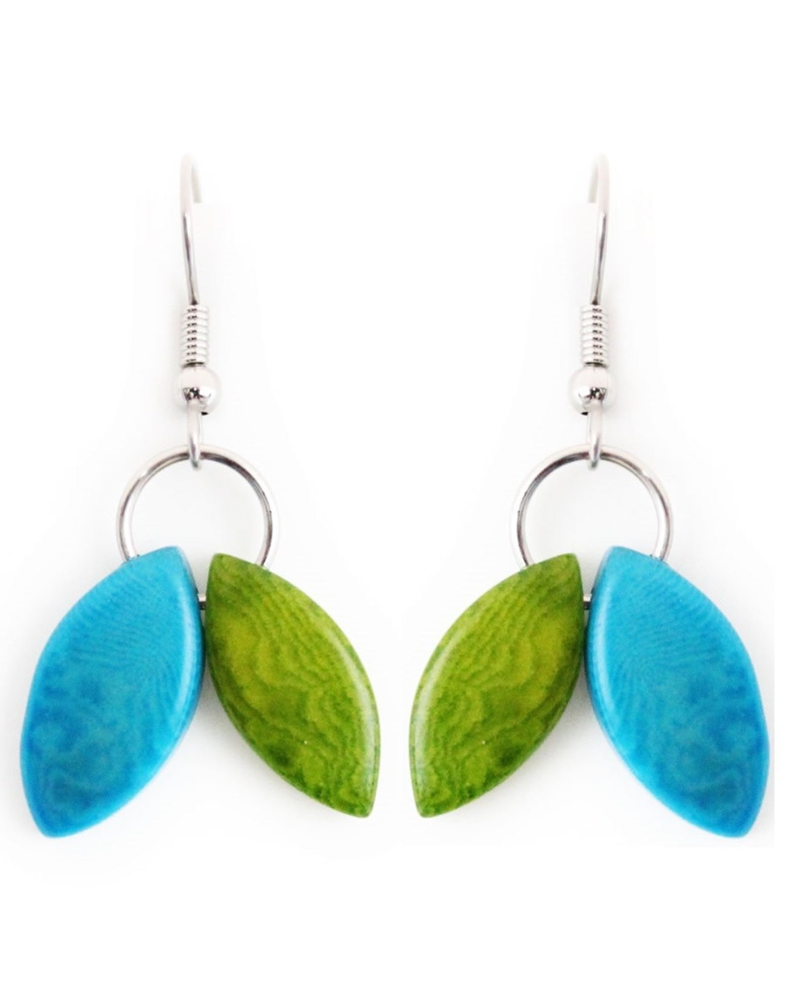 Colombia Amis Tagua Earrings, Colombia