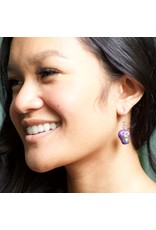 Guatemala Ceramic Sugar Skull Earrings, Guatemala