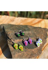 Guatemala Ceramic Sugar Skull Earrings, Guatemala