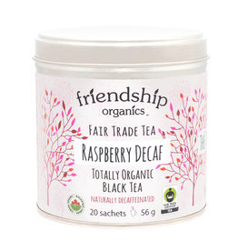 Friendship Organics Decaf Raspberry Black Tea Tin