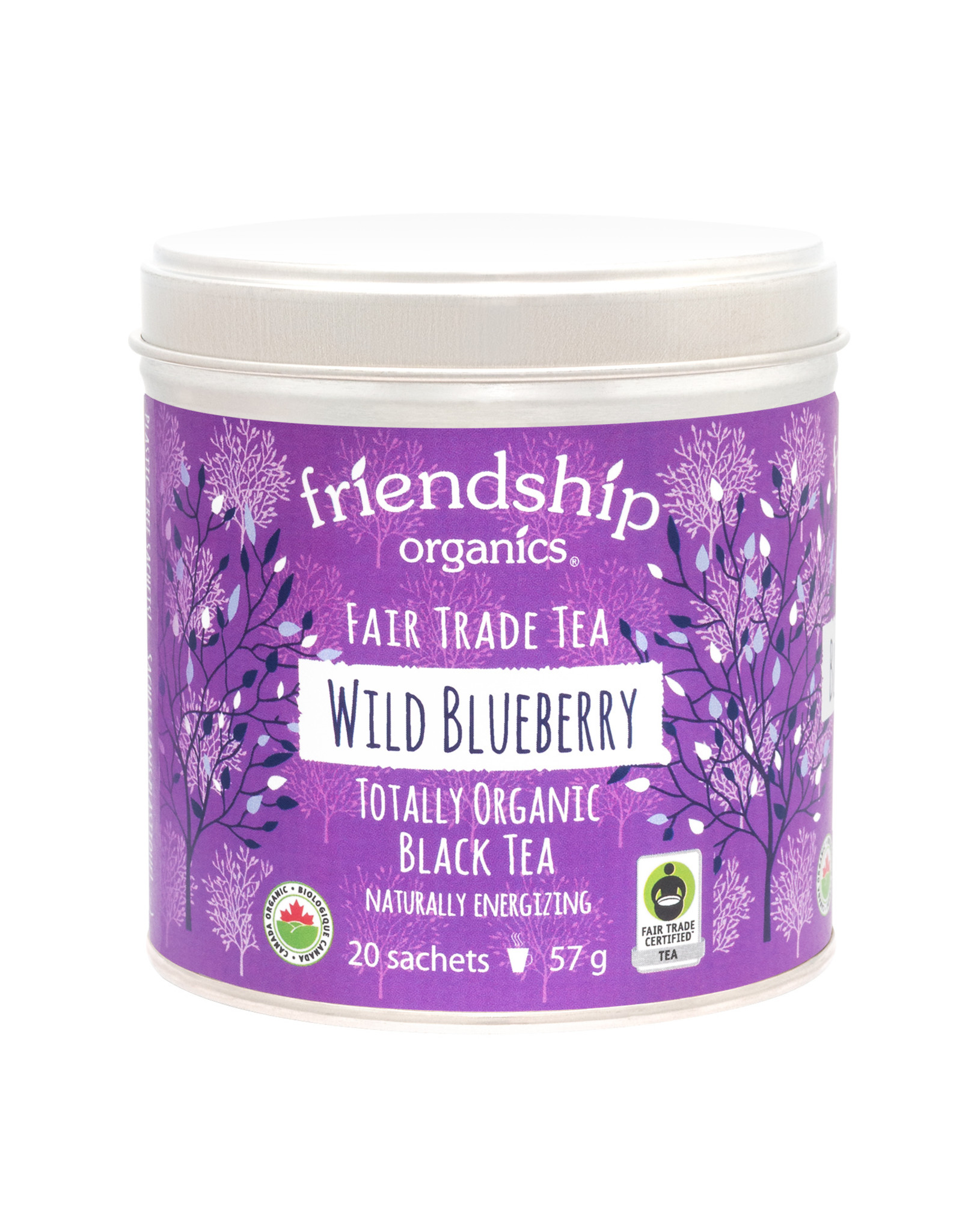 Friendship Organics Wild Blueberry Black Tea Tin