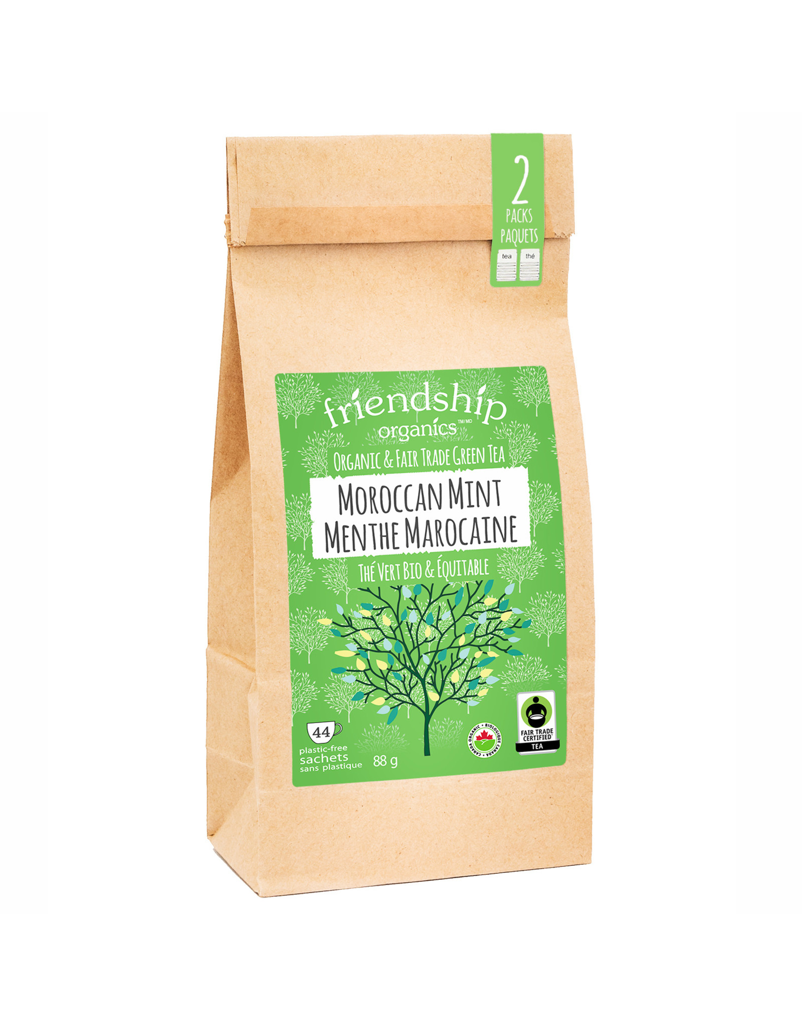 Friendship Organics Moroccan Mint Green Tea Twin Pack