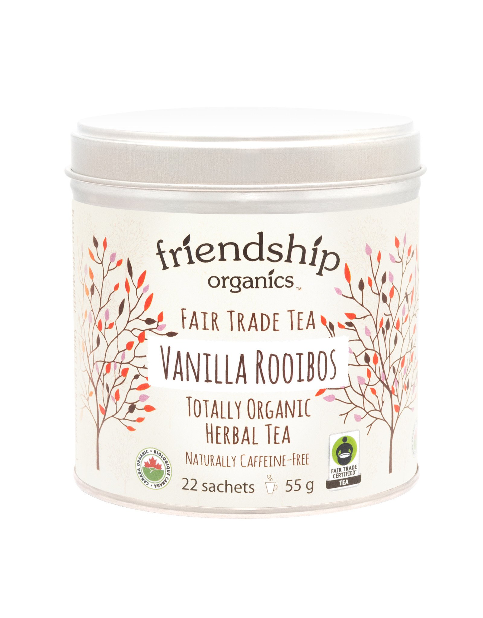 Friendship Organics Vanilla Rooibos Herbal Tea Tin