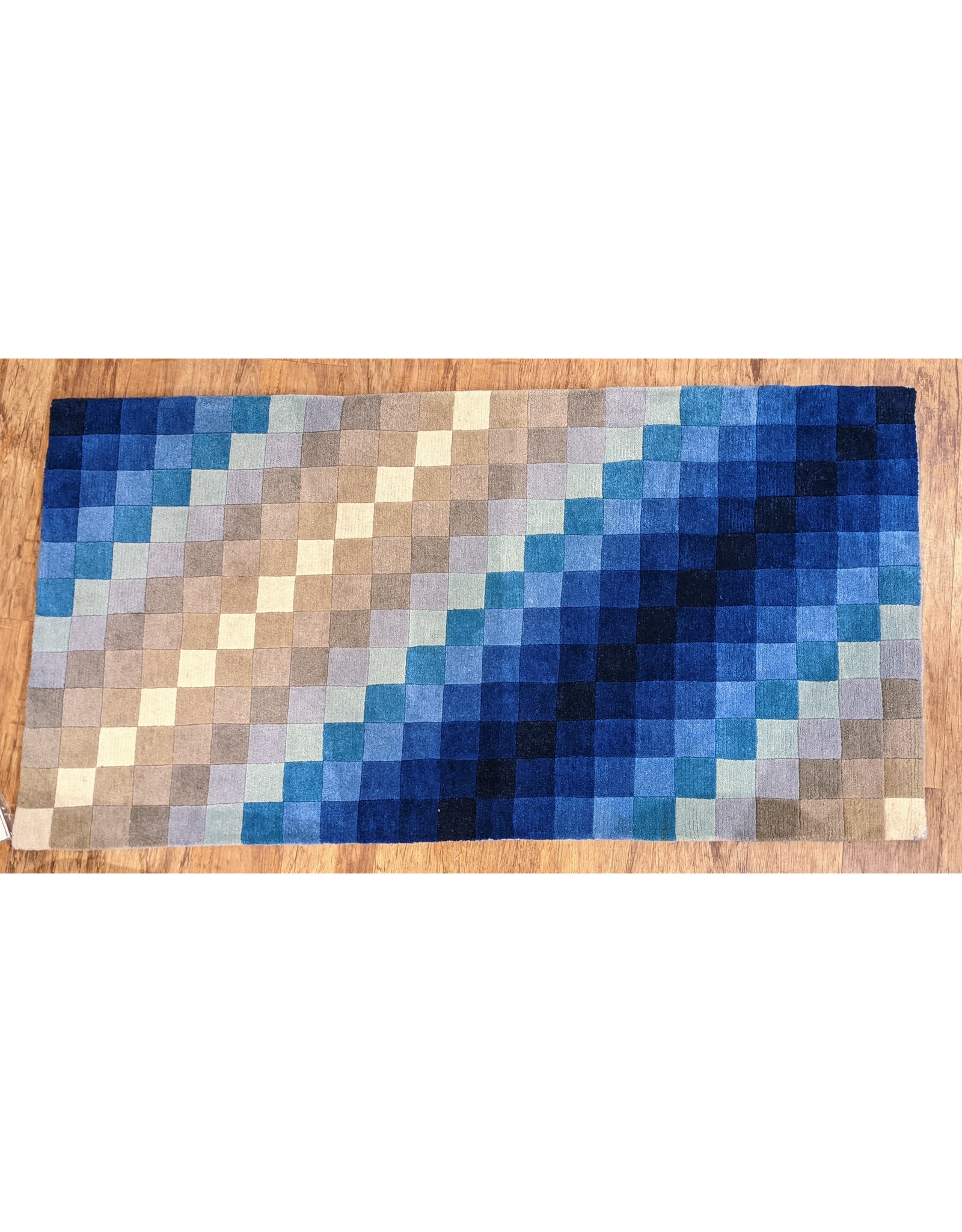 Ten Thousand Villages Shades of Blue Accent Rug