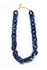 India Denim Resin Link Necklace, India