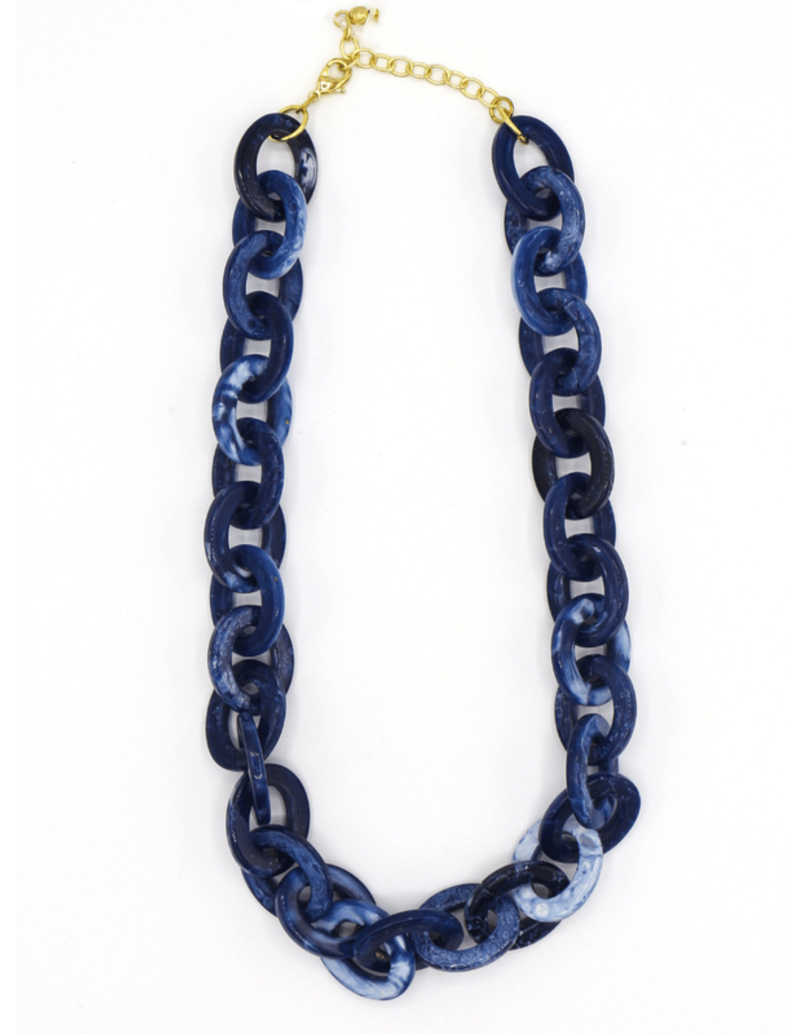 India Denim Resin Link Necklace, India