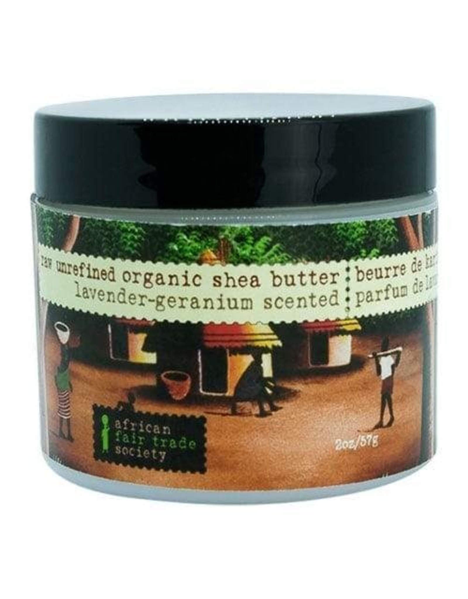 African Fair Trade Society AFTS Shea Butter - Lavender-Geranium, 57g