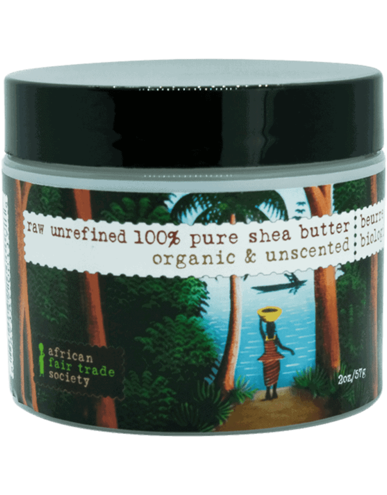African Fair Trade Society AFTS Shea Butter - Unscented, 57g