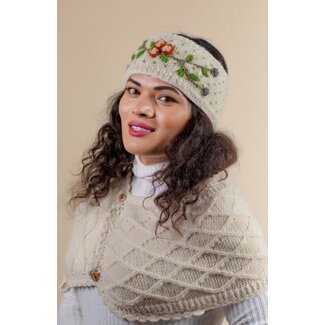 Nepal Embroidered Knit Wool Headband