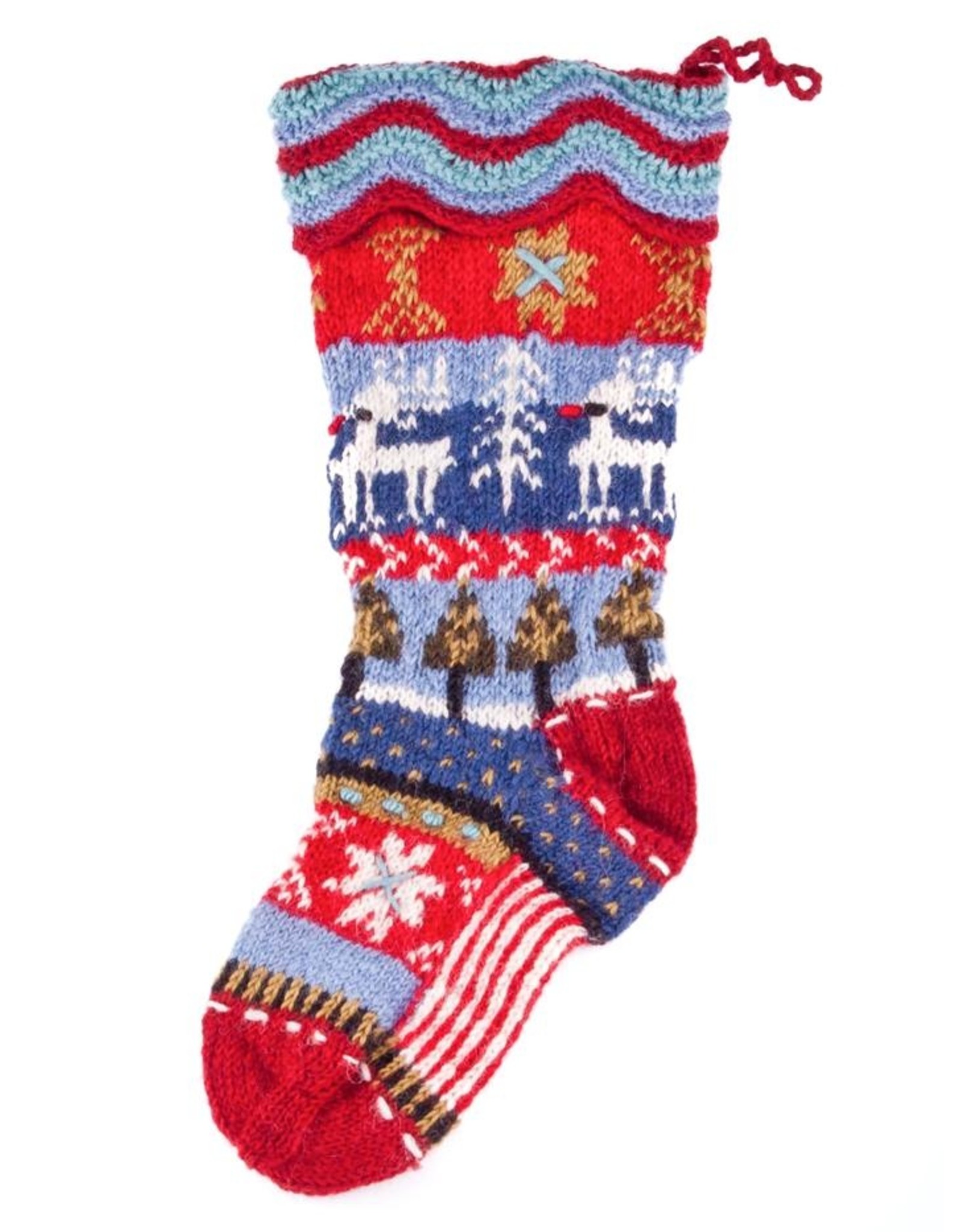Nepal Knit Christmas Stocking - Dalarna