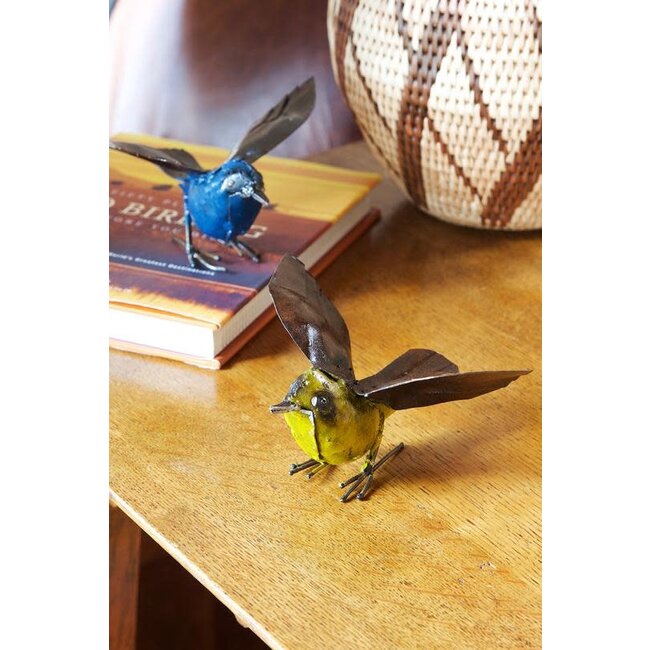 Recycled Metal Fluttering Bird Sculpture