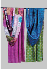 India Silk Sari Kantha Wrap, India