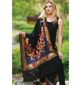 India Karuna Embroidered Wool Shawl, India