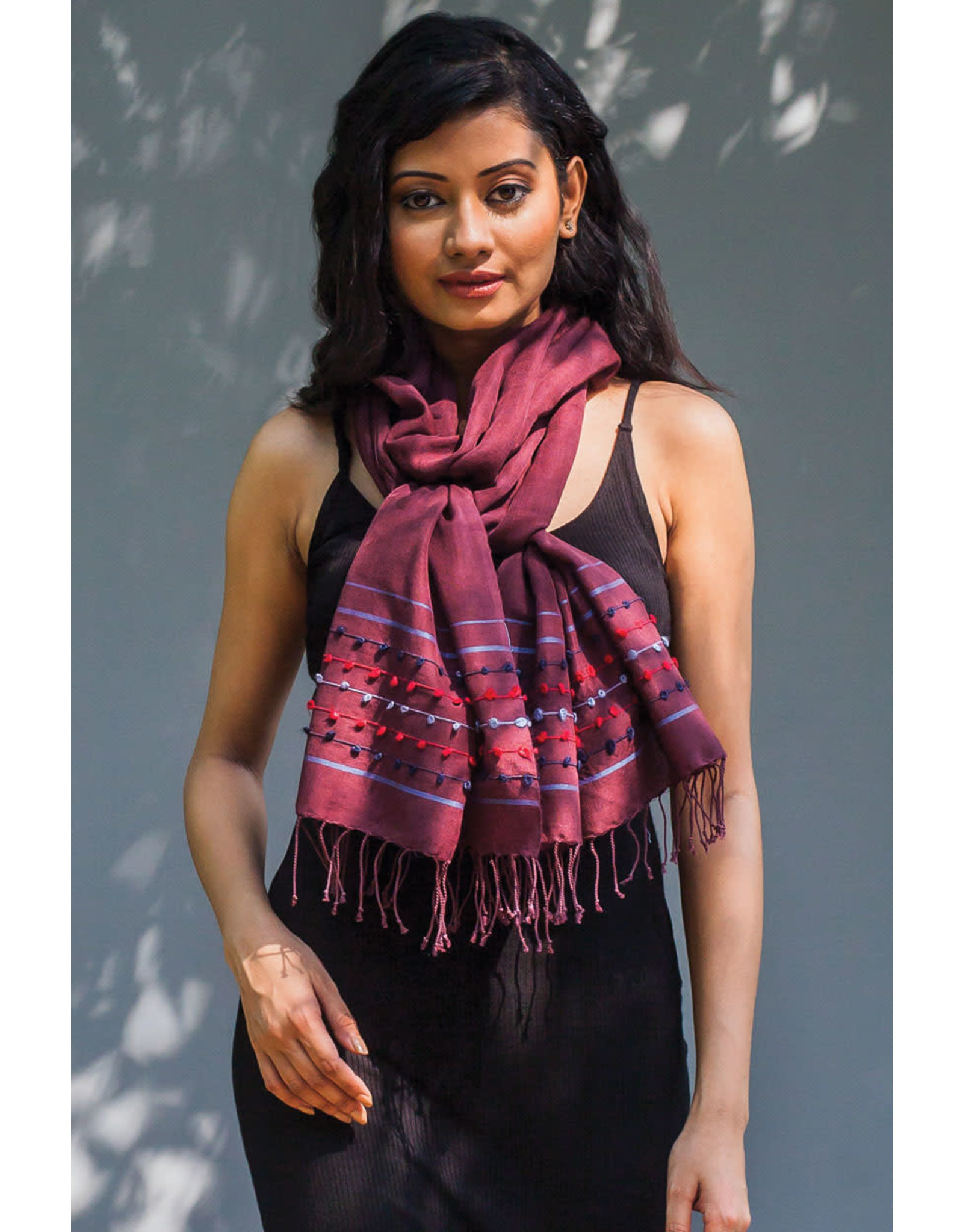 Sevya Amala Silk Cotton Wool Scarf, India