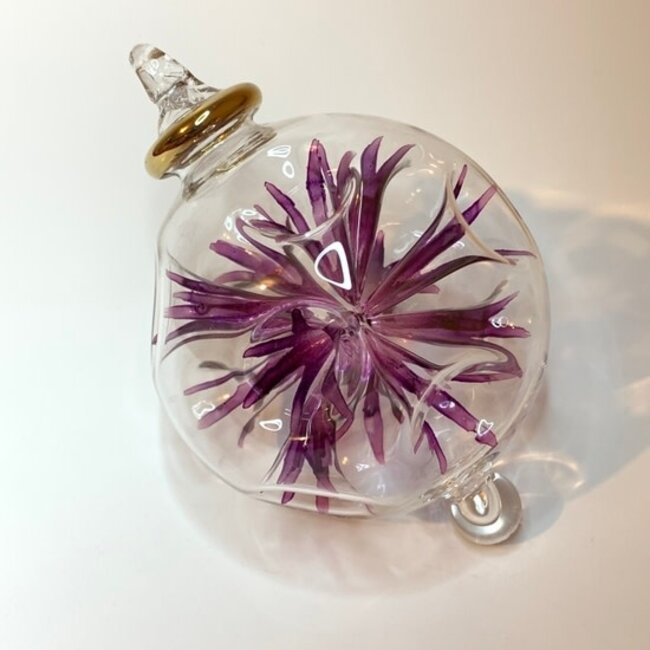 Blown Glass Blossom Ornament