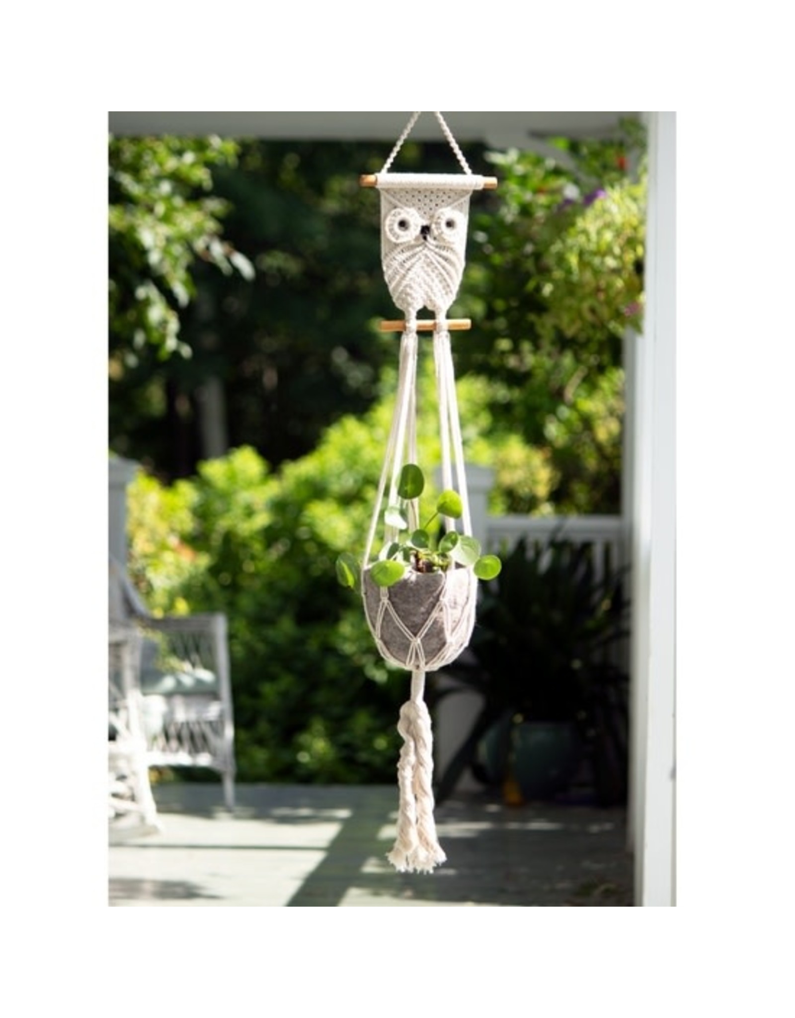 Nepal Owl Macrame Plant Hanger, Nepal