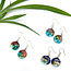 Ecuador Fused Glass Earrings - Circle