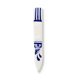 India CLEARANCE Blue Jaipur Pottery Herb Marker, India