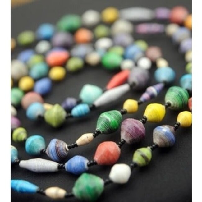 Multicolour Paper Bead Necklace