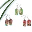 Ecuador Fused Glass Earrings - Rectangle