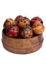 Peru Mini Gourd Owl Ornament, Peru