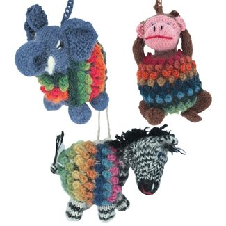 Peru Knit Wild Animal Ornament Peru Knit Wild Animal Ornament