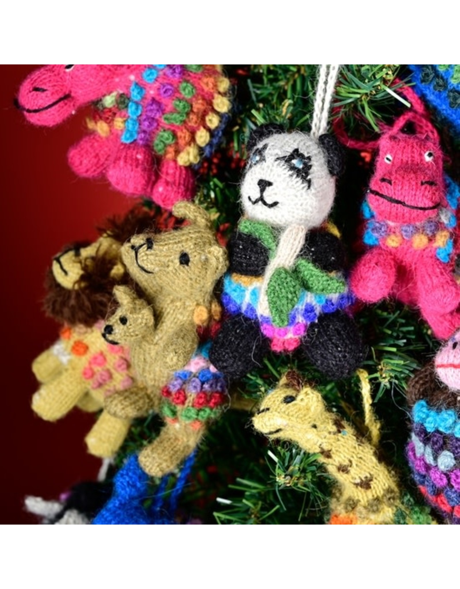 Peru Knit Wild Animal Ornament, Peru