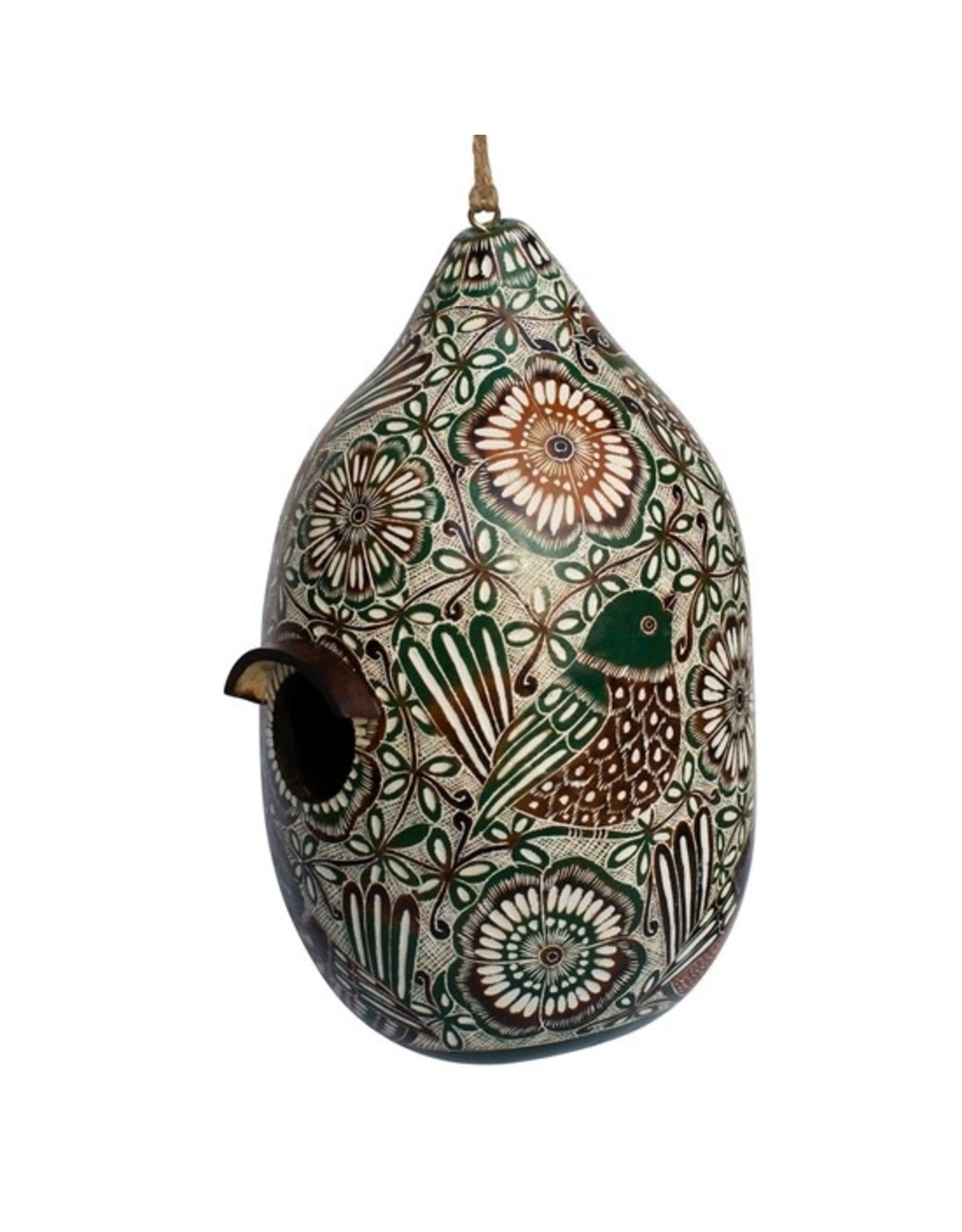 Peru Lace Design Gourd Bird House, Assorted, Peru