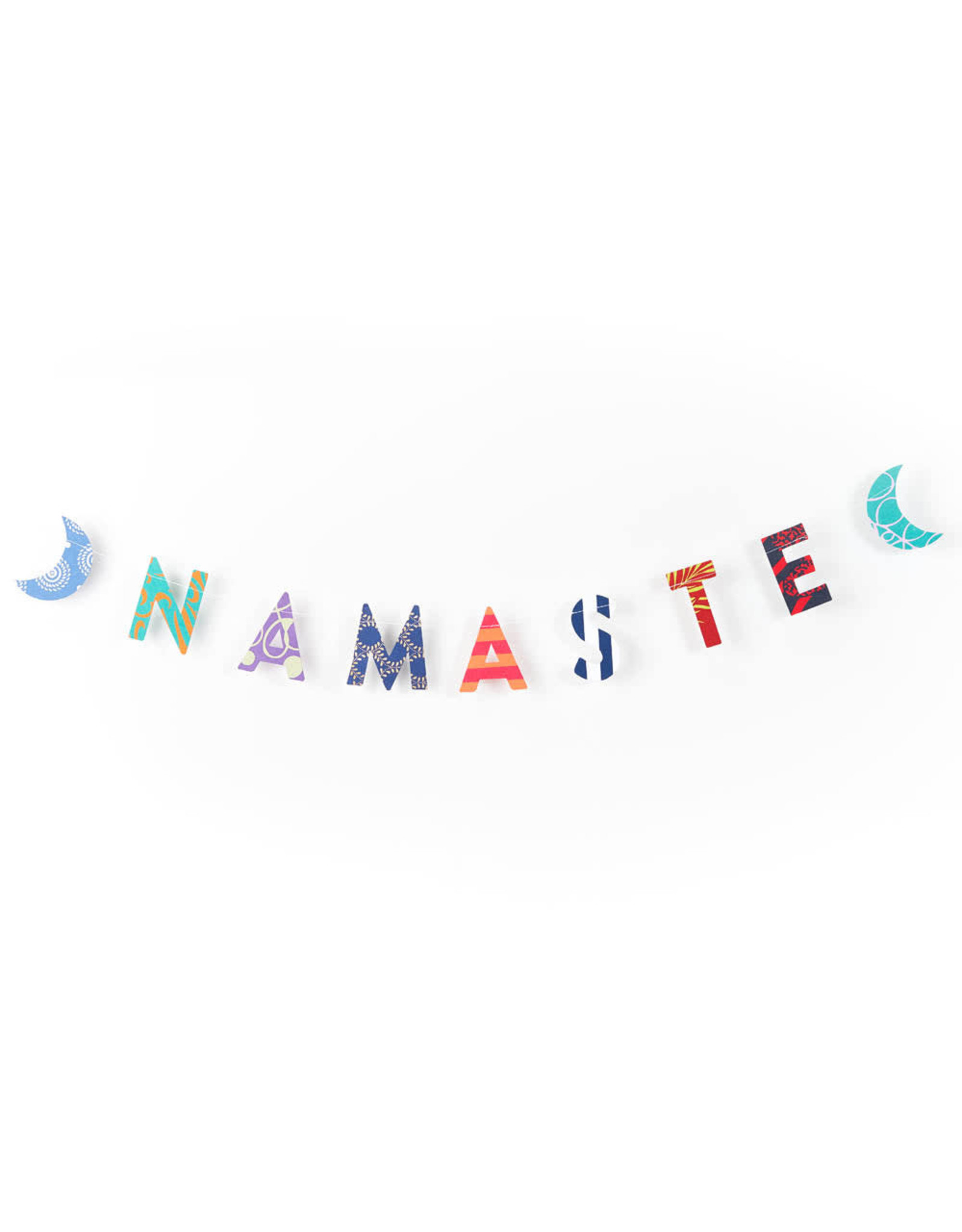 India Metallic Cotton Paper Namaste Garland