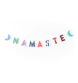 India Metallic Cotton Paper Namaste Garland