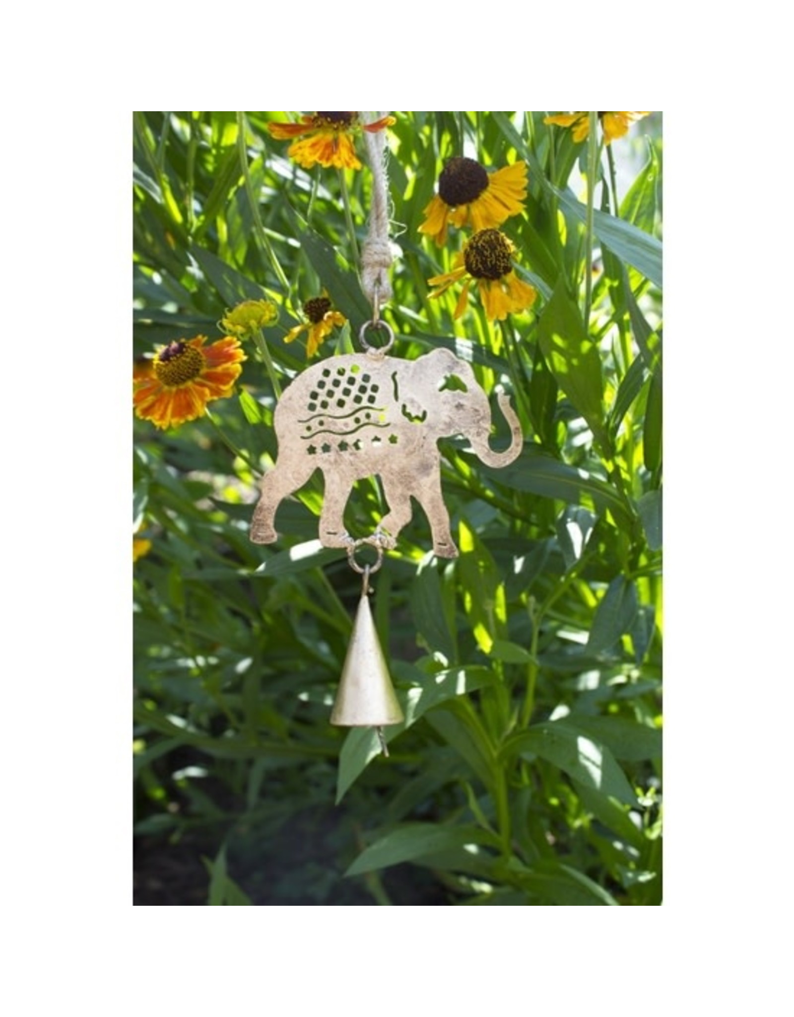 India Mini Cutout Elephant Chime, India