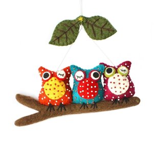 Nepal Three Owl Wall Hanging
