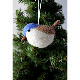 Nepal Felt Bluebird Ornament Nepal Felt Bluebird Ornament